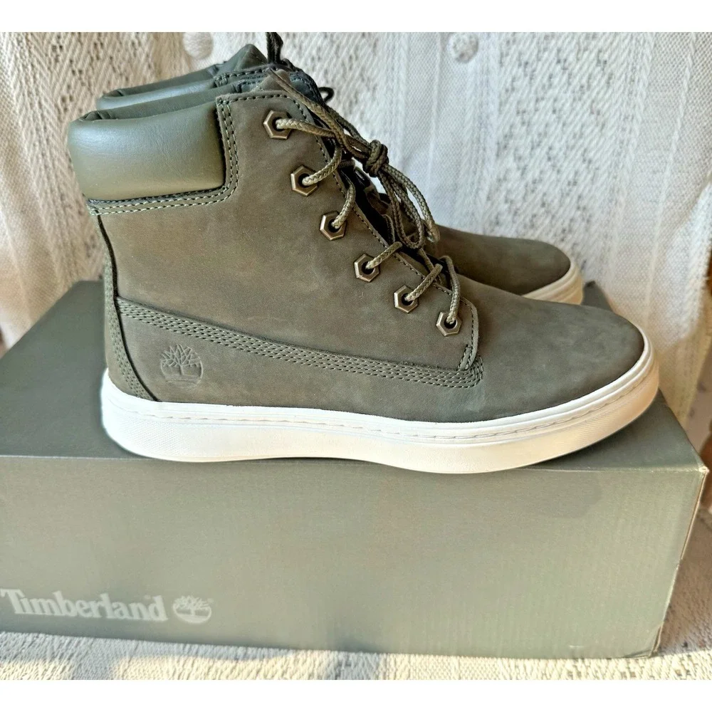 Timberland Londyn Ankle Boot Women's 6 DR Green Leather A2046 NIB